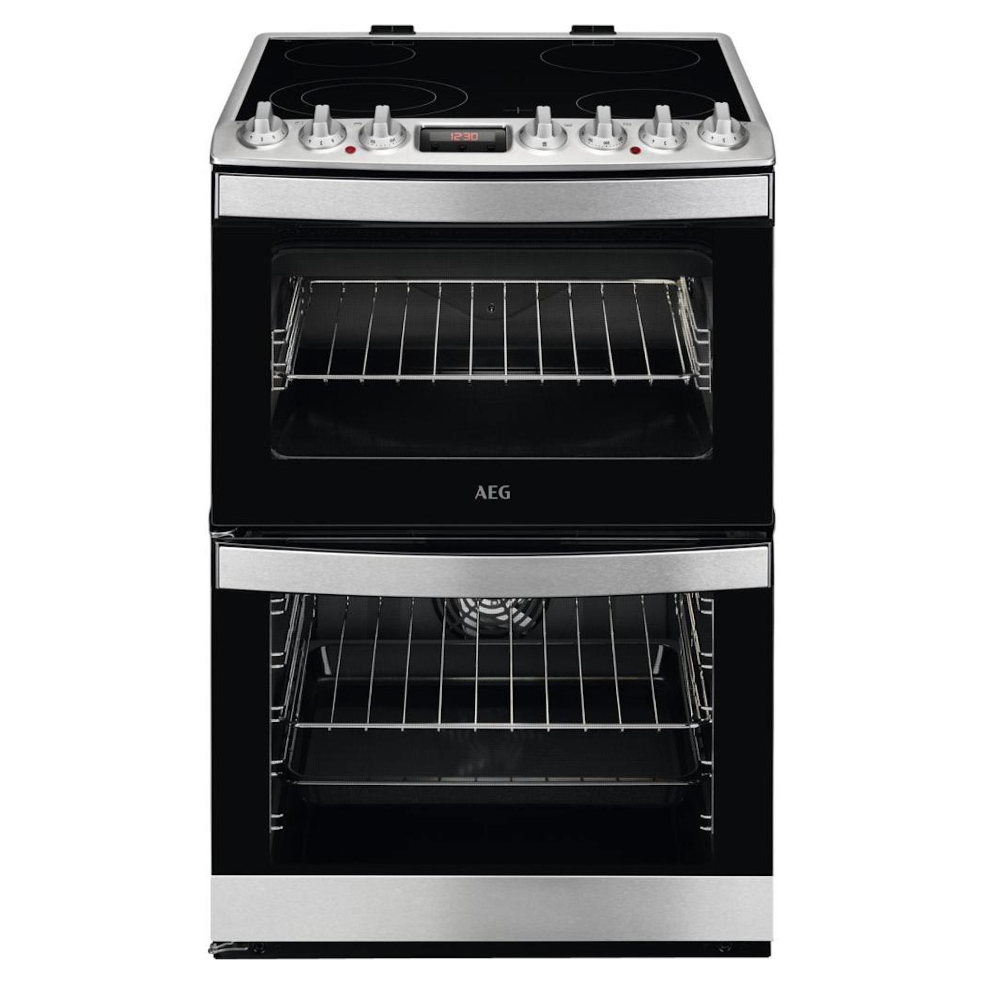 aeg ccb6740acm 60cm electric cooker with ceramic hob AEG CCB6740ACM 60cm Electric Cooker with Ceramic Hob