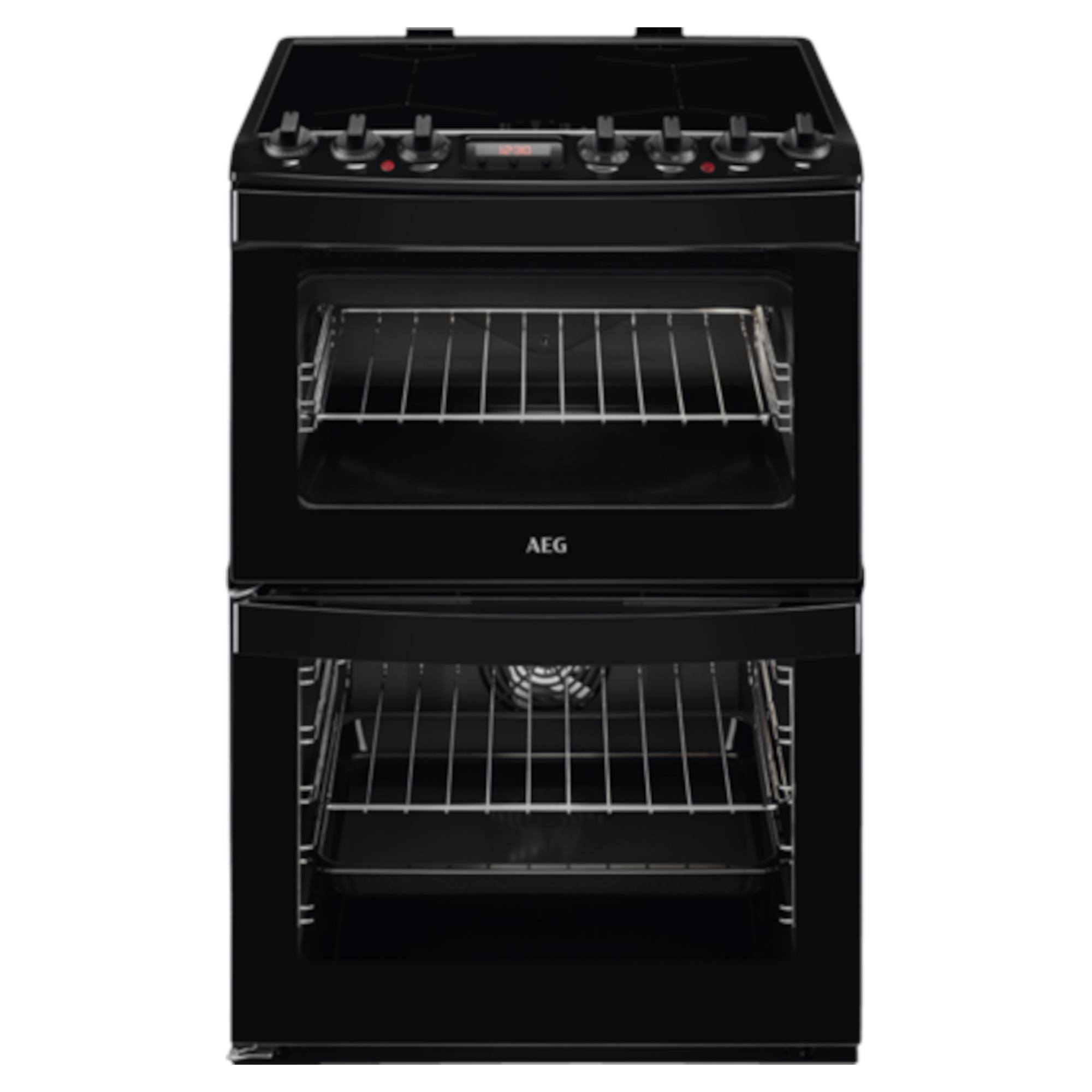 aeg cib6742acb double oven induction cooker black AEG CIB6742ACB Double Oven Induction Cooker - Black