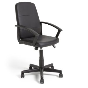 Argos Home Brixham Faux Leather Office Chair - Black