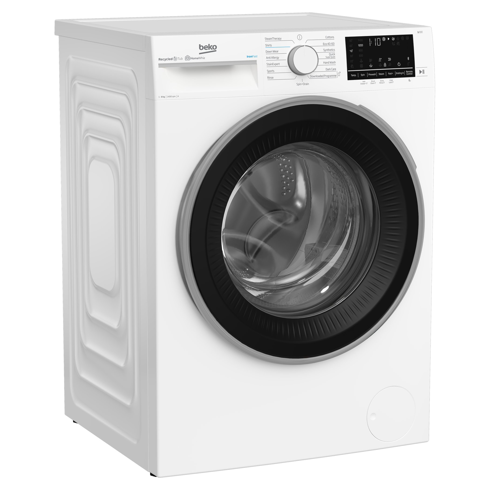 beko b3w5841iw 8kg 1400rpm washing machine white Beko B3W5841IW 8kg 1400rpm Washing Machine - White
