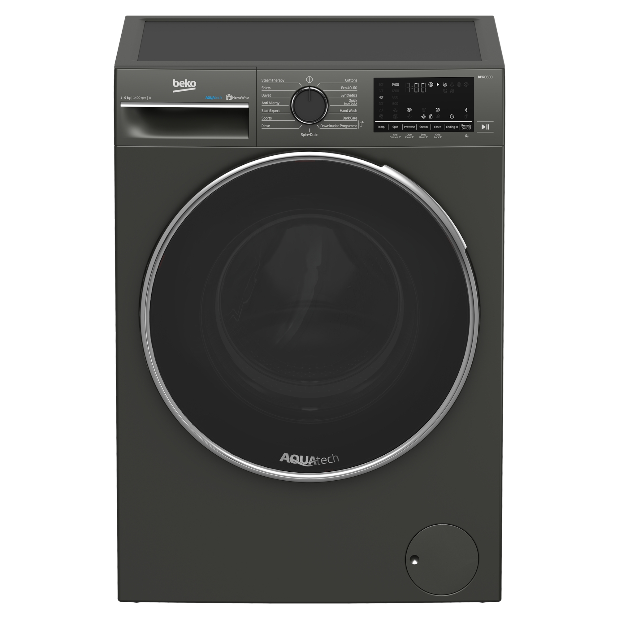 beko b5w5941ag freestanding 9kg 1400rpm washing machine graphite Beko B5W5941AG Freestanding 9kg 1400rpm Washing Machine - Graphite