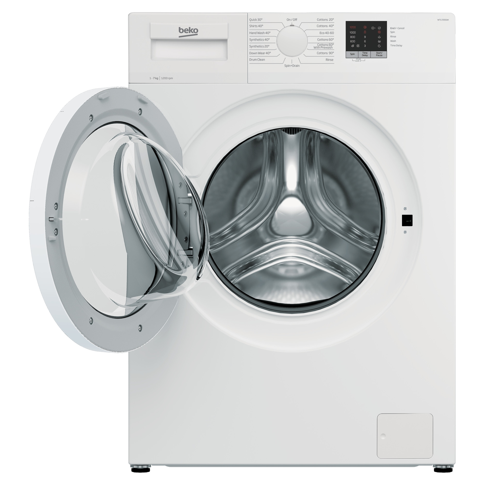beko wtl72051w 7kg 1200rpm freestanding washing machine Beko WTL72051W 7KG 1200rpm Freestanding Washing Machine