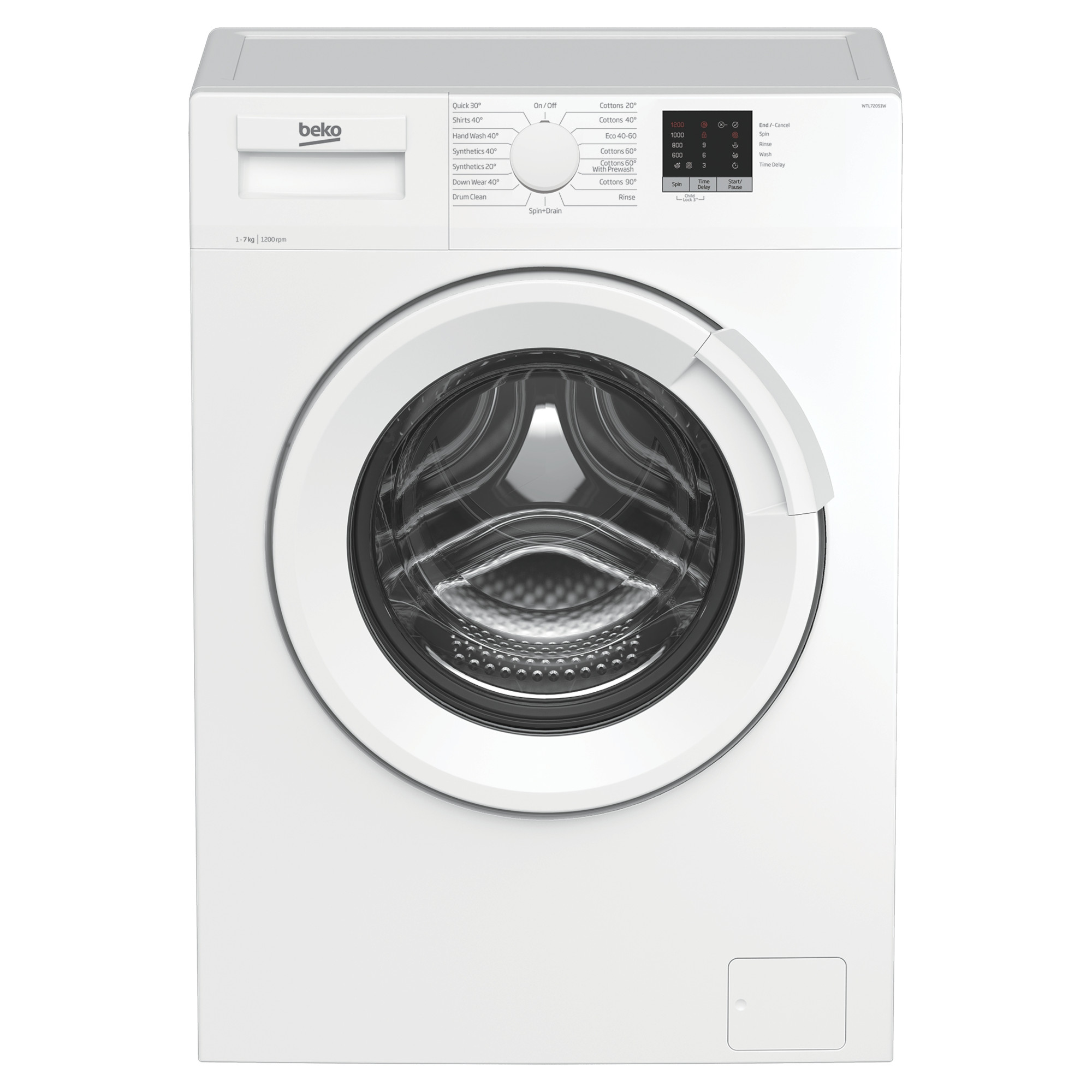 beko wtl72051w 7kg 1200rpm freestanding washing machine Beko WTL72051W 7KG 1200rpm Freestanding Washing Machine