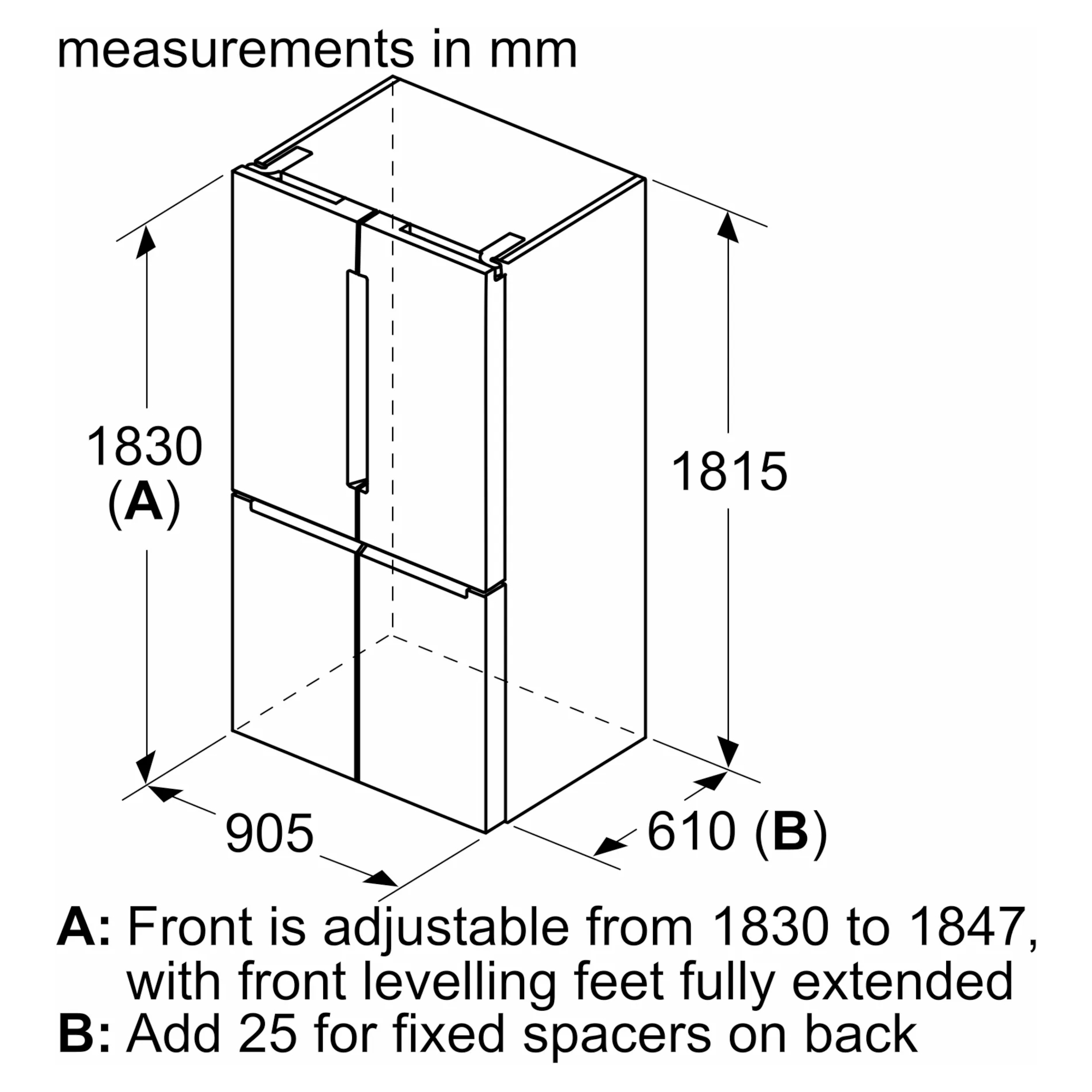 bosch kfn96apeag 605l led no frost fridge freezer inox Bosch KFN96APEAG 605l LED No Frost Fridge Freezer - Inox