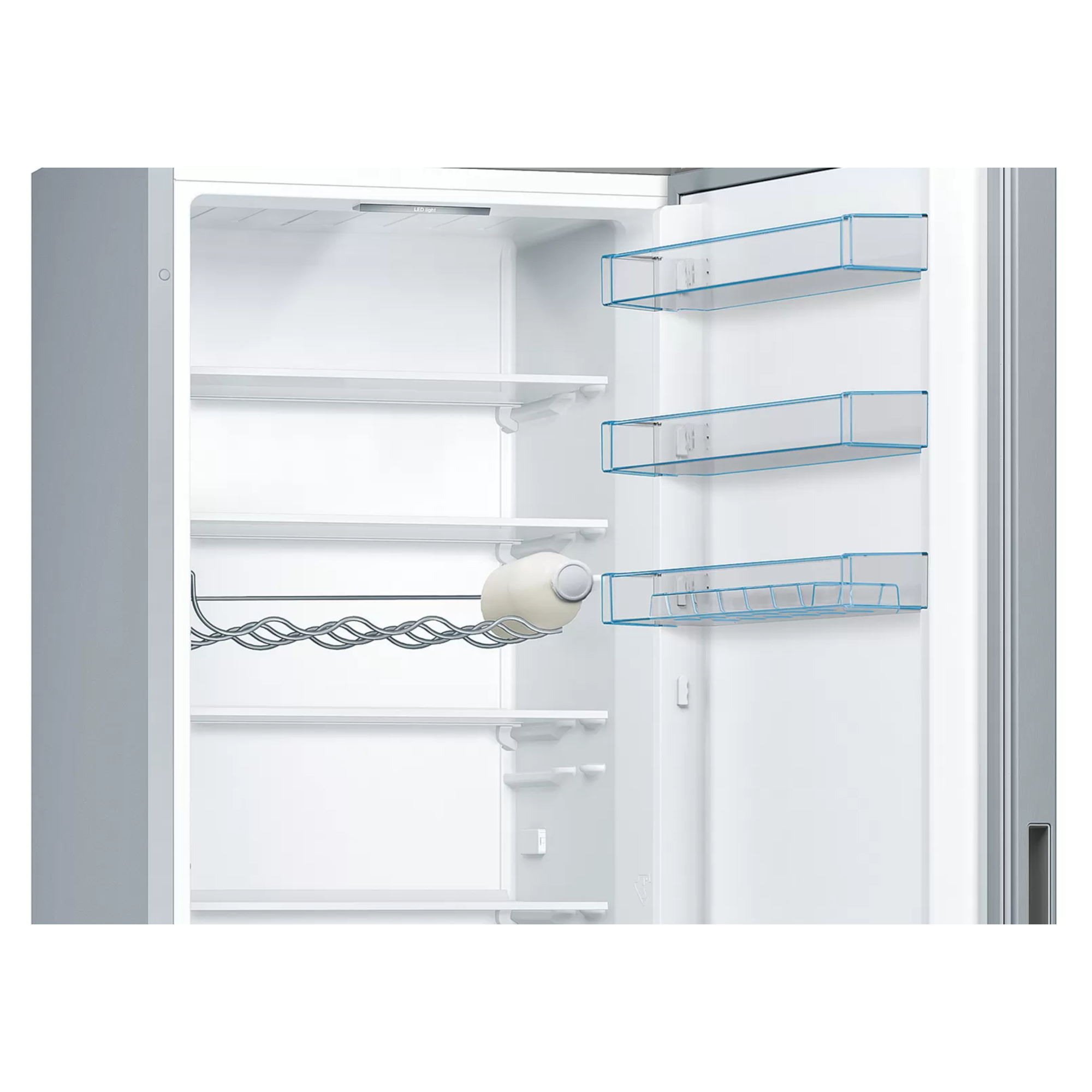 bosch kgv39vleag vitafresh freestanding fridge freezer stainless steel Bosch KGV39VLEAG VitaFresh Freestanding Fridge Freezer - Stainless Steel