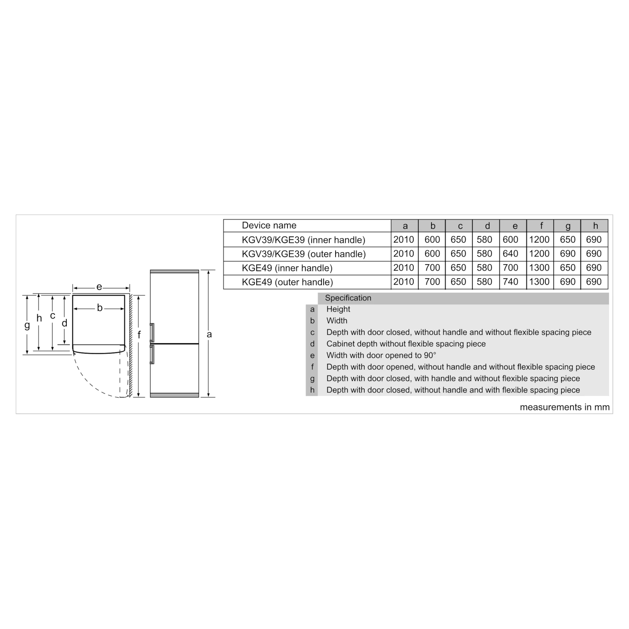 bosch kgv39vleag vitafresh freestanding fridge freezer stainless steel Bosch KGV39VLEAG VitaFresh Freestanding Fridge Freezer - Stainless Steel
