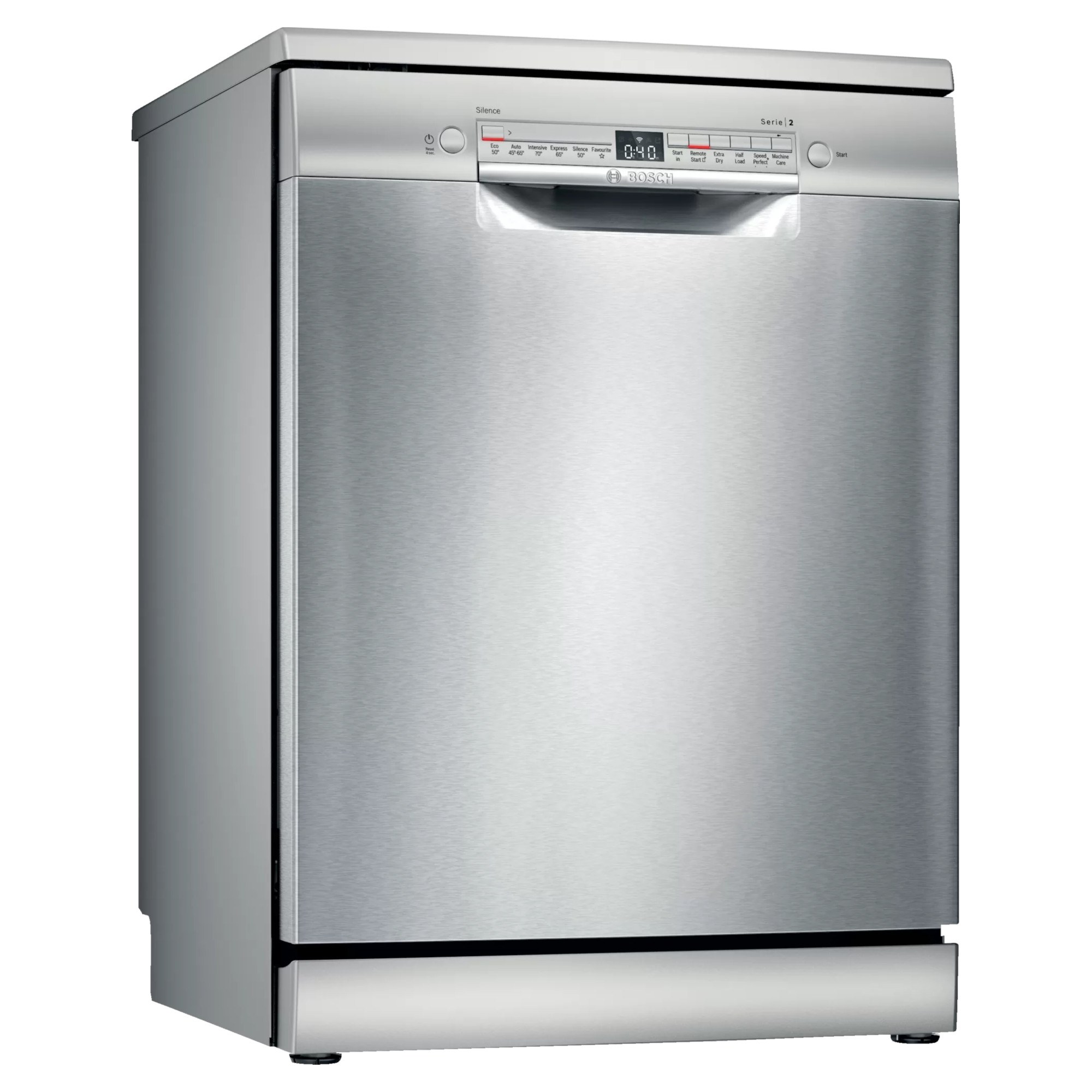 bosch serie 2 sms2hvi66g 13 place setting dishwasher silver Bosch Serie 2 SMS2HVI66G 13 Place Setting Dishwasher - Silver
