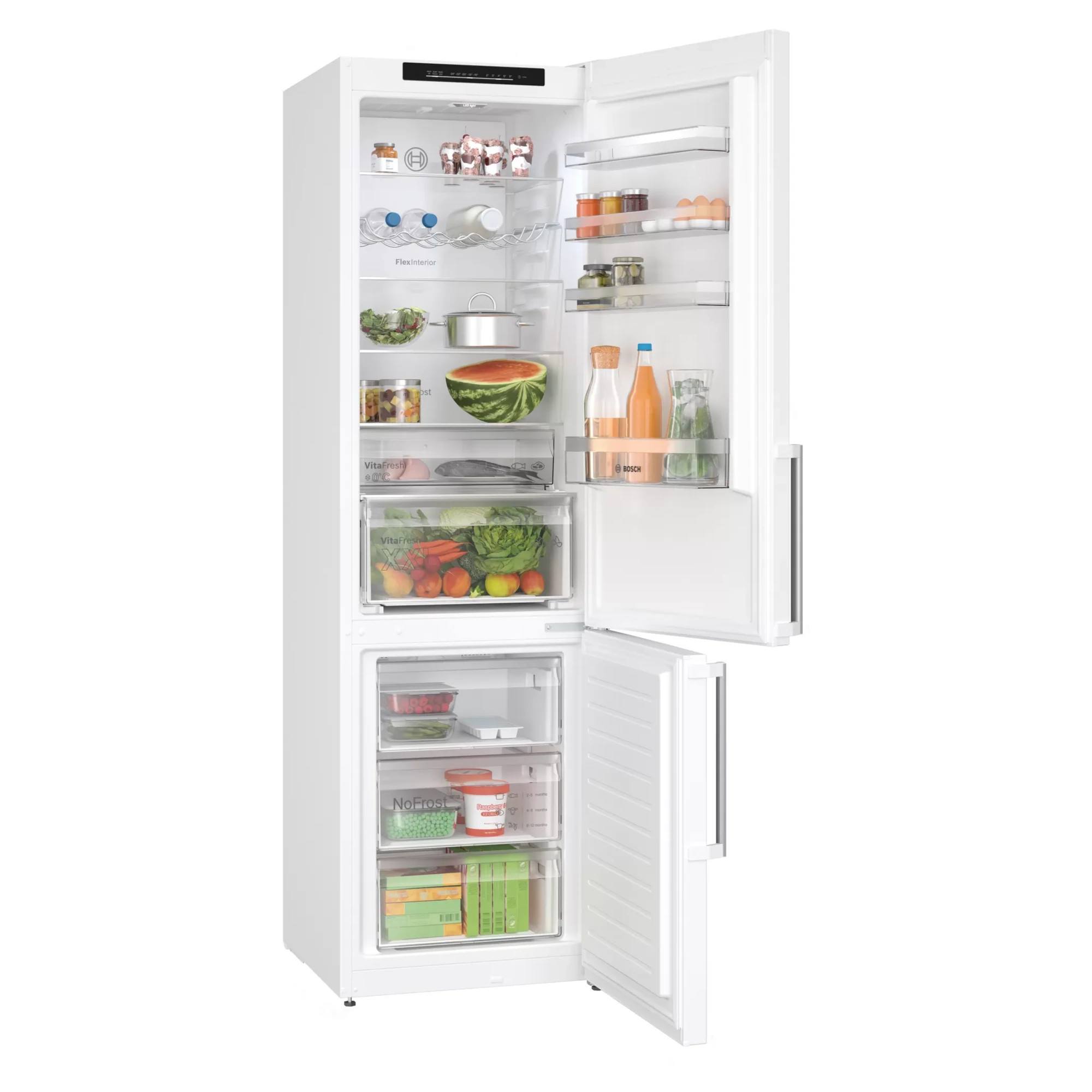 bosch serie 4 kgn39vwdtg nofrost fridge freezer white Bosch Serie 4 KGN39VWDTG NoFrost Fridge-Freezer - White