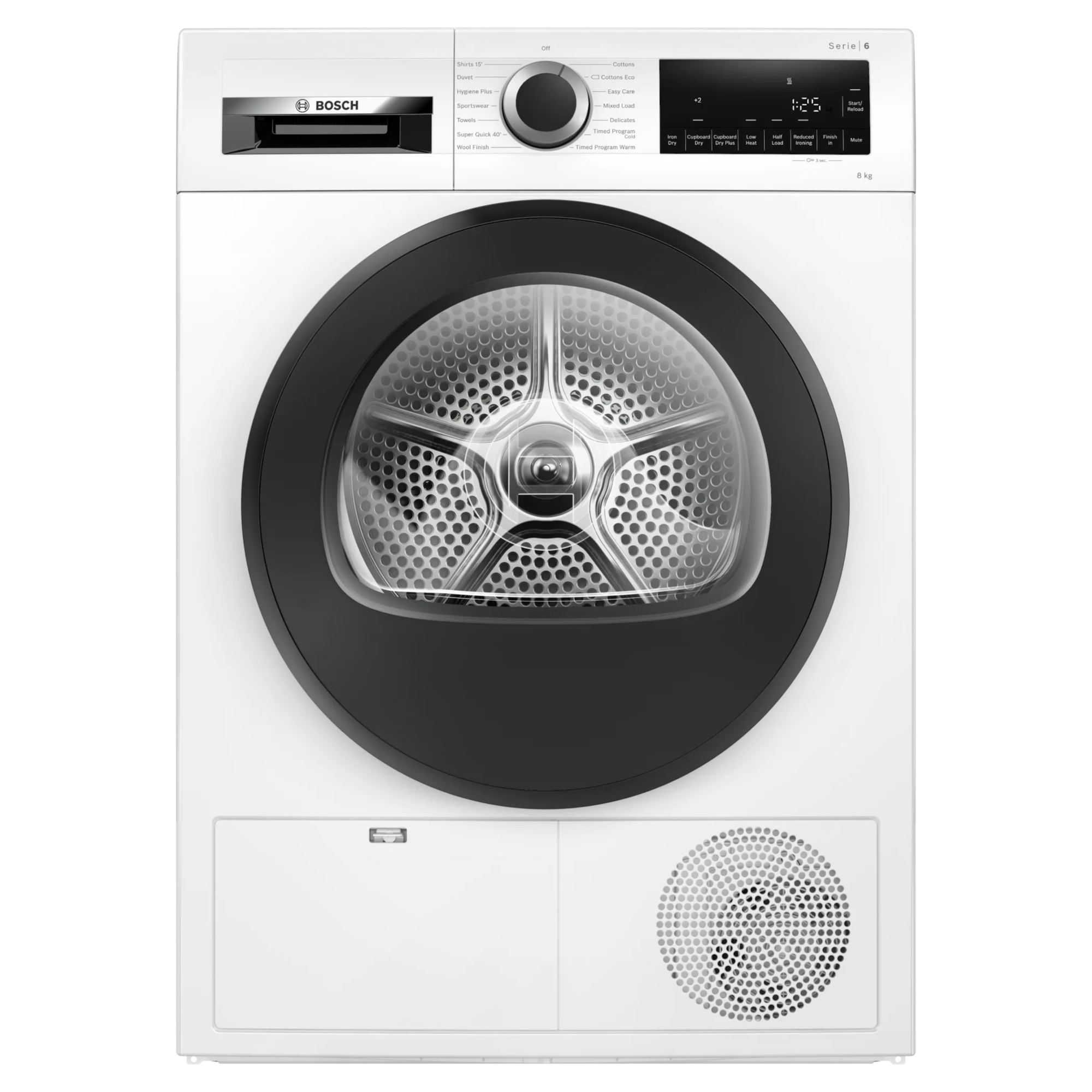 bosch serie 6 wpg23108gb 6 8kg condenser dryer with autodry white Bosch Serie 6 WPG23108GB 6 8kg Condenser Dryer with AutoDry - White