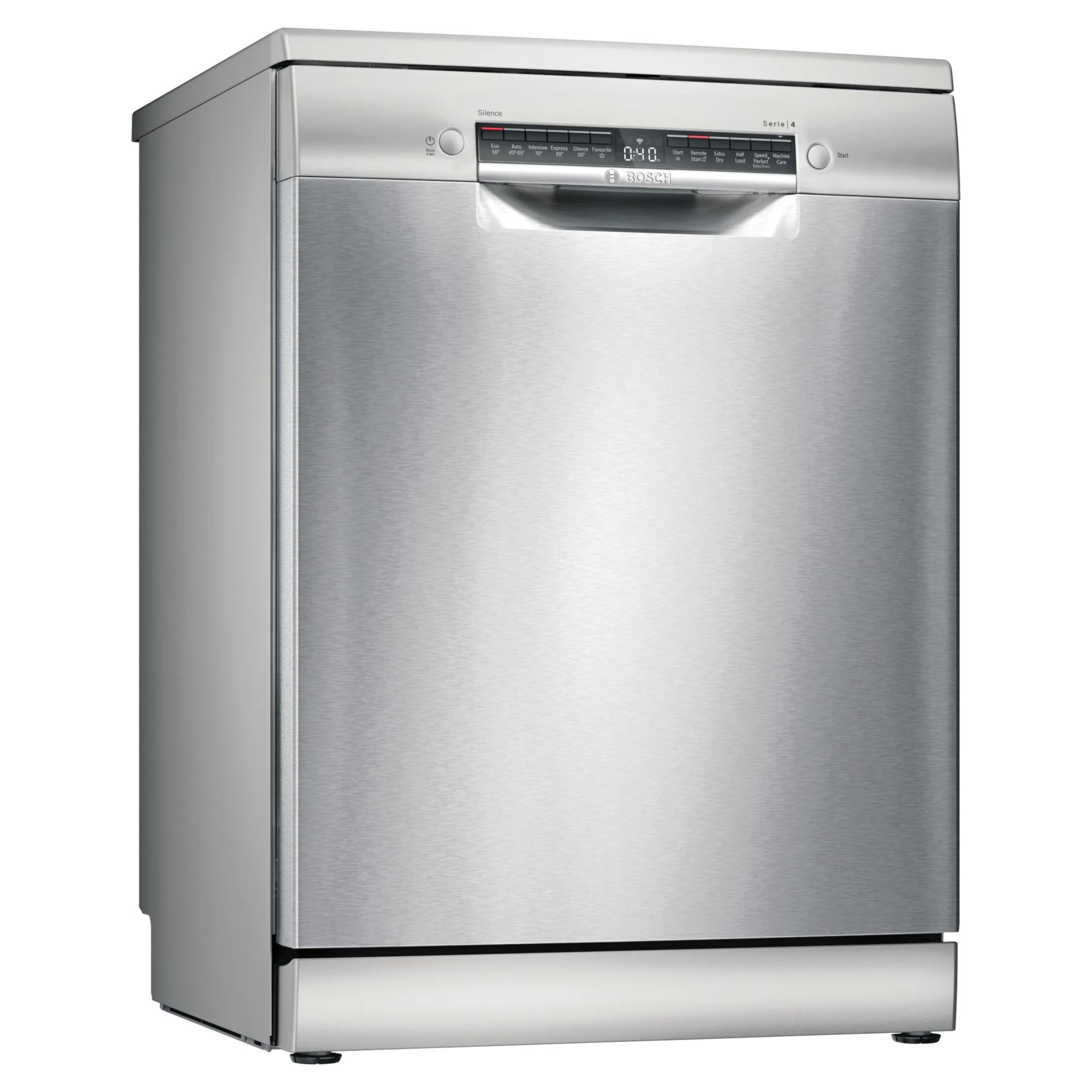 bosch sms4hki00g serie 4 led smart dishwasher silver inox Bosch SMS4HKI00G Serie 4 LED Smart Dishwasher - Silver Inox