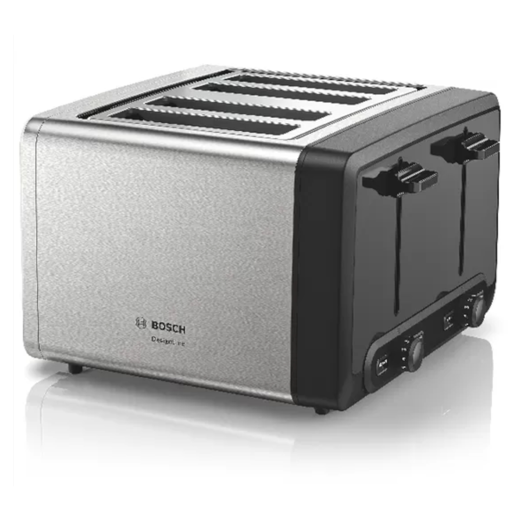 bosch tat4p440gb designline 4 slice toaster stainless steel Bosch TAT4P440GB DesignLine 4 Slice Toaster - Stainless Steel