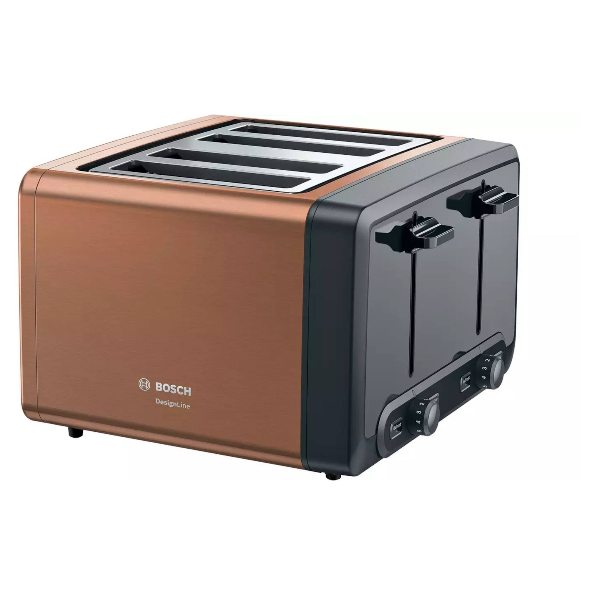 bosch tat4p449gb designline 4 slice toaster copper Bosch TAT4P449GB DesignLine 4 Slice Toaster - Copper