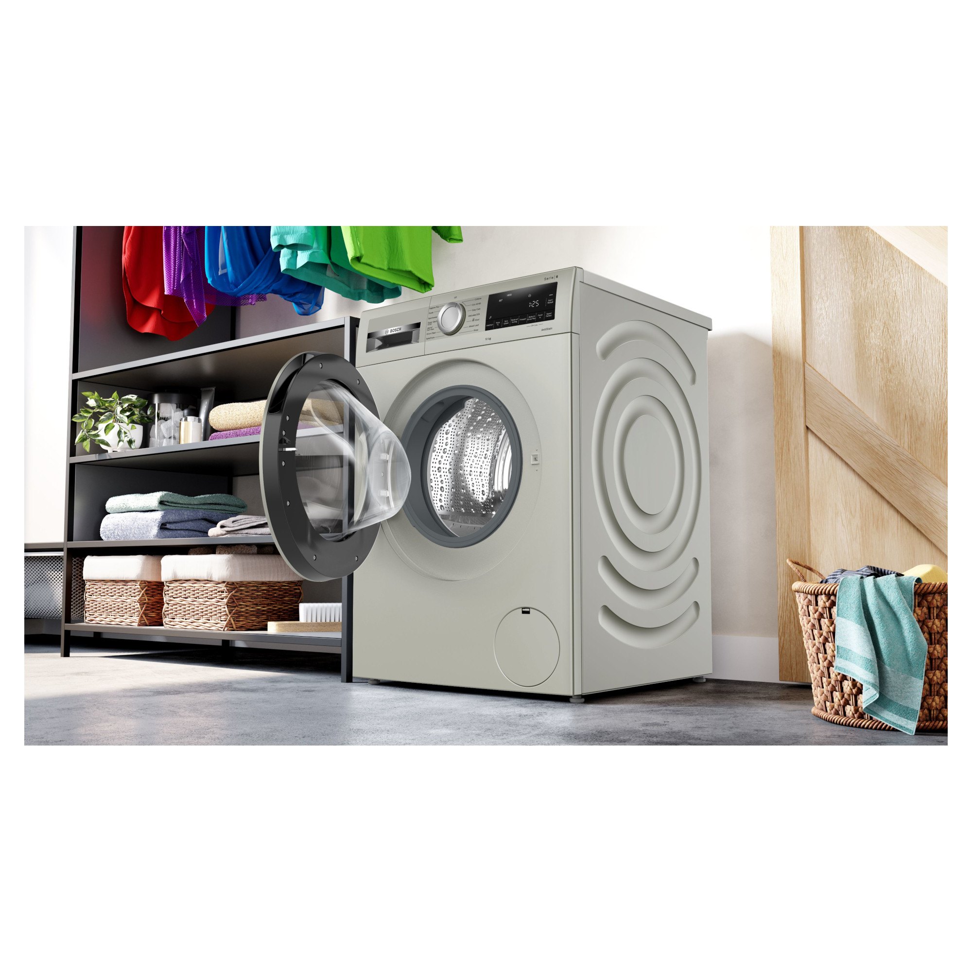bosch wgg245s2gb 1400rpm serie 6 washing machine silver Bosch WGG245S2GB 1400rpm Serie 6 Washing Machine - Silver