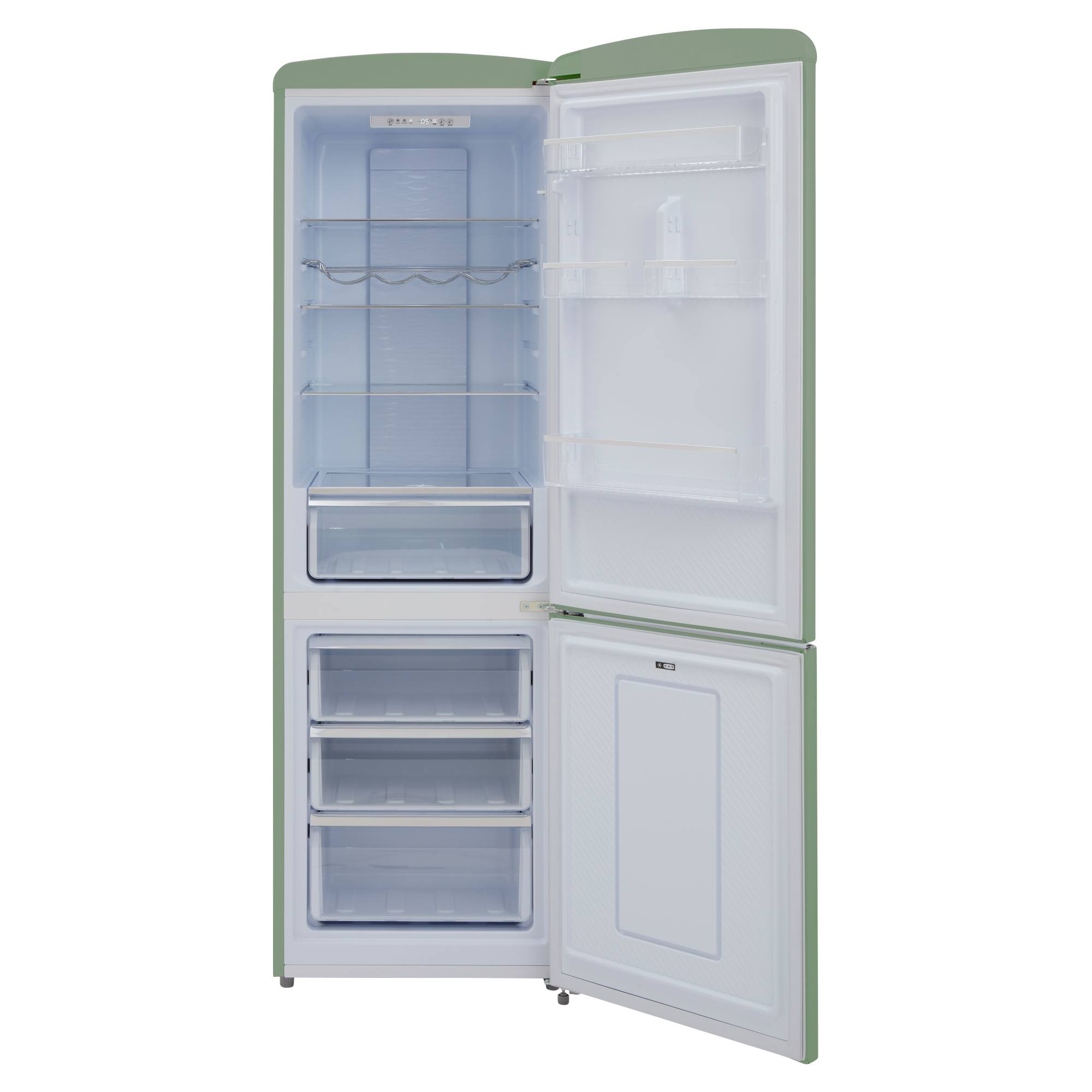 cda florence meadow retro 50s style fridge freezer 330l capacity d energy rating CDA FLORENCE-MEADOW Retro 50s Style Fridge Freezer 330L Capacity D Energy Rating