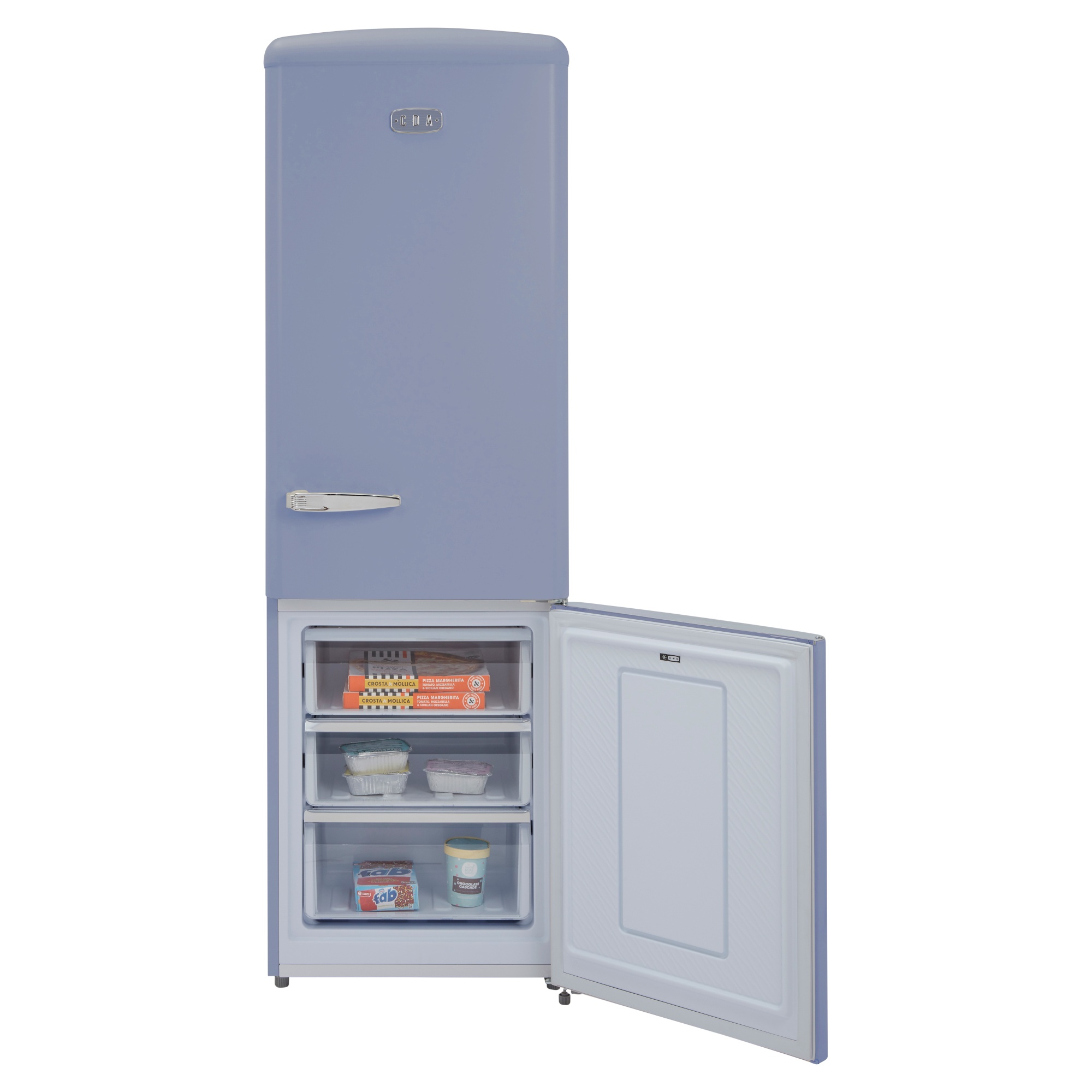 cda florence seaholly retro 50s style fridge freezer 330l capacity d energy rating CDA FLORENCE-SEAHOLLY Retro 50s Style Fridge Freezer 330L Capacity D Energy Rating