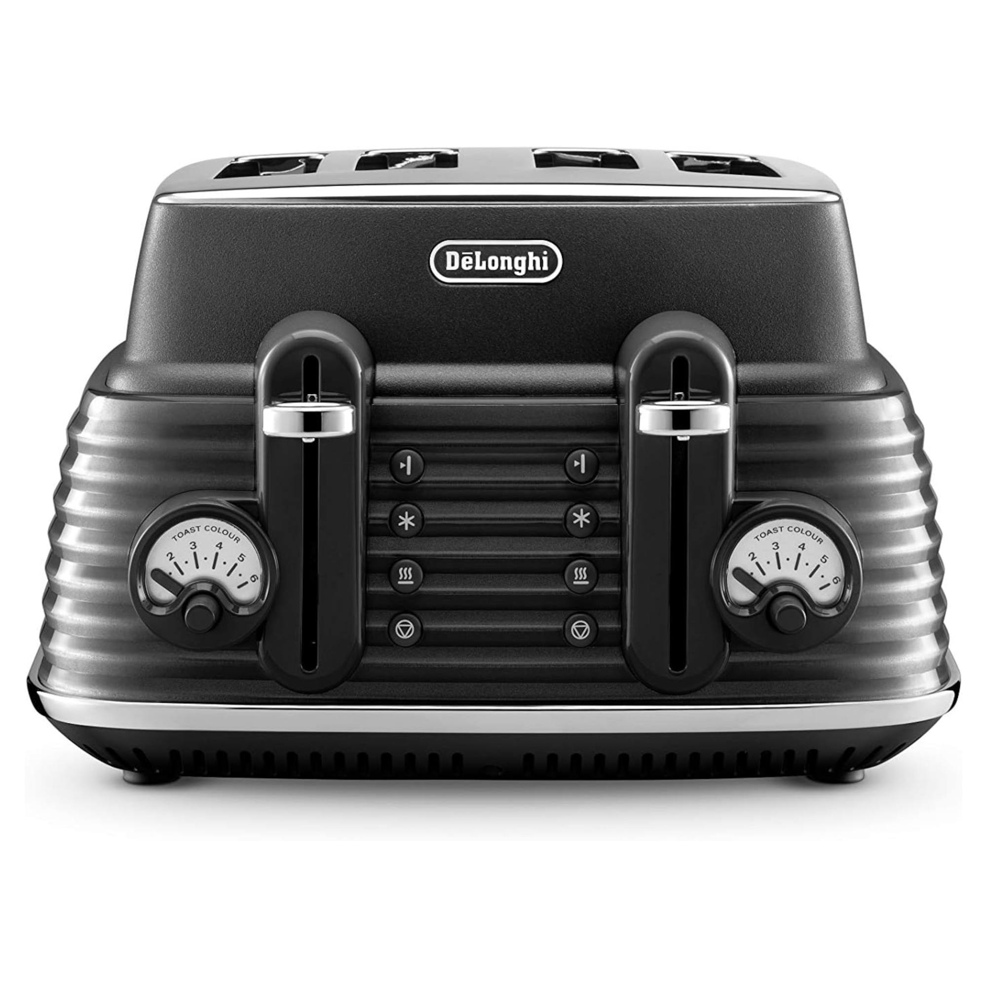 de'longhi ctzs4003.bk 4 slice scolpito toaster black De'Longhi CTZS4003.BK 4 Slice Scolpito Toaster - Black