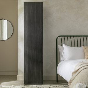 Habitat Atlas 1 Door Wardrobe - Black & Brown