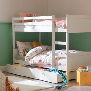 Habitat Detachable Bunk Bed, Drawer & 2 Mattresses -White