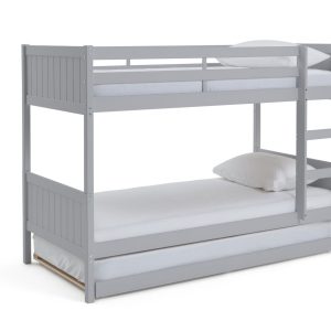 Habitat Detachable Bunk Bed, Trundle & 3 Mattresses -Grey