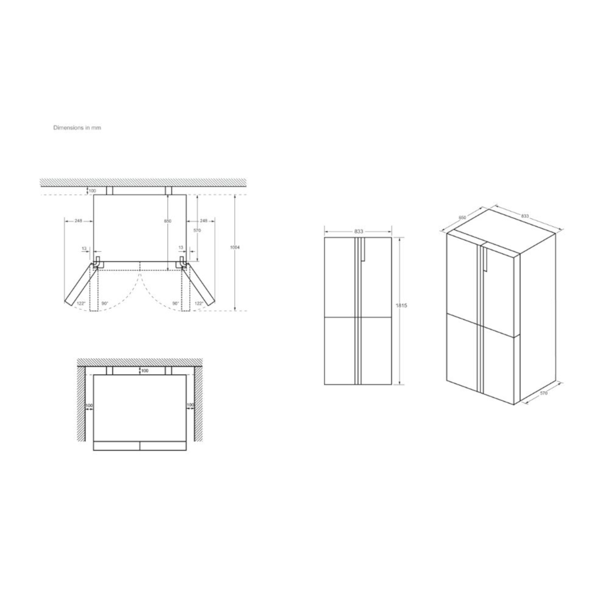 haier hcr3818enmg cube 83 series 3 multi door fridge freezer Haier HCR3818ENMG Cube 83 Series 3 Multi Door Fridge Freezer