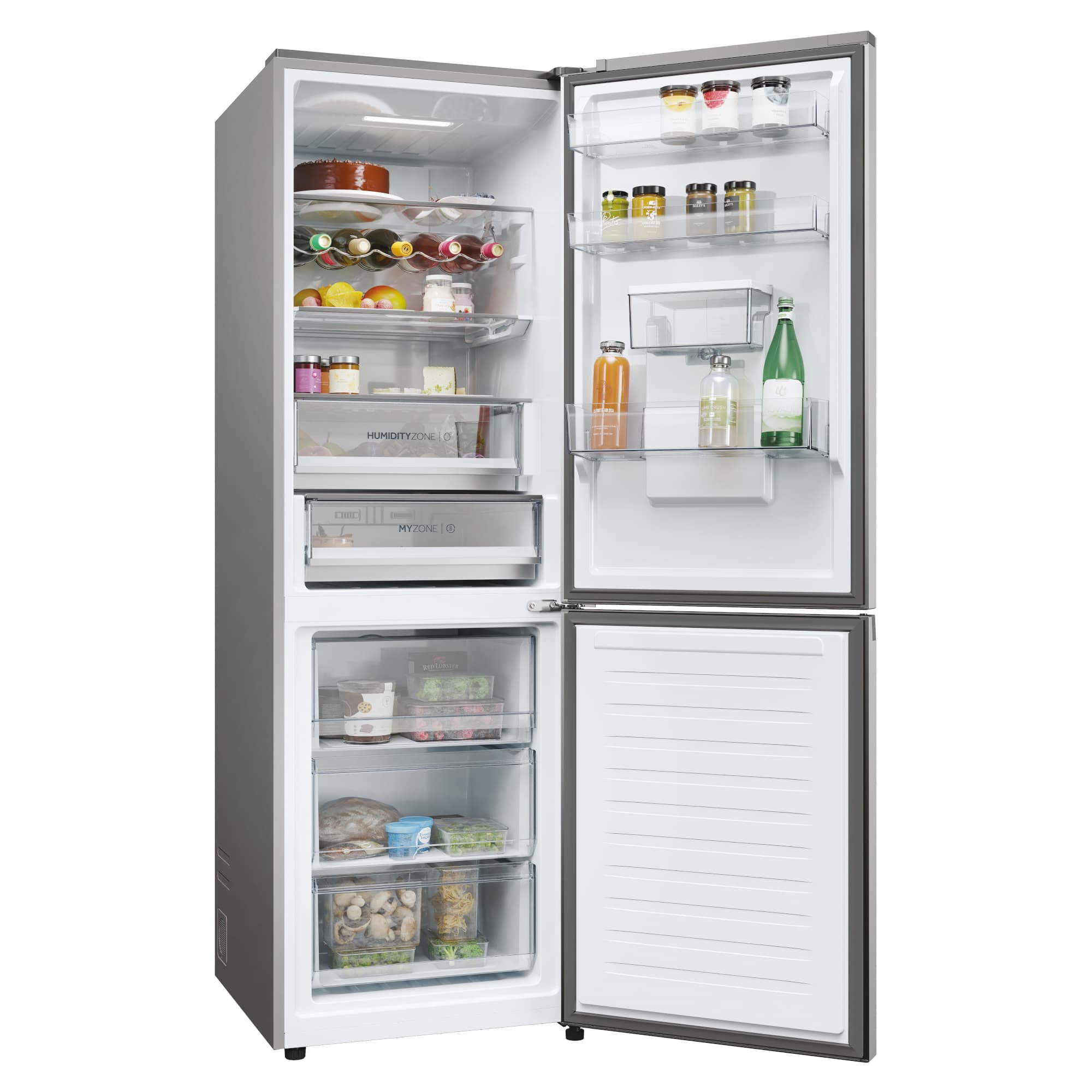 haier hdpw5618dwpk 600mm total no frost fridge freezer stainless steel Haier HDPW5618DWPK 600mm Total No Frost Fridge Freezer - Stainless Steel
