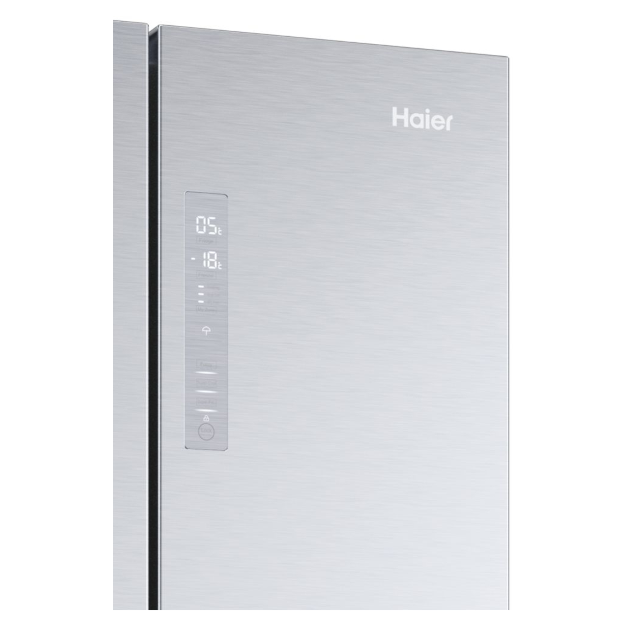 haier hfr5719enmg frostfree 446l fridge freezer silver Haier HFR5719ENMG FrostFree 446L Fridge Freezer - Silver
