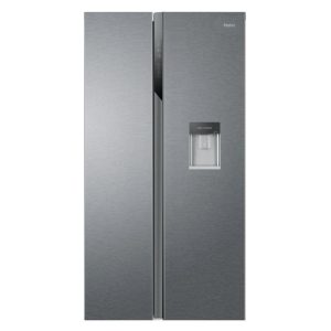 Haier HSR3918EWPG American Style No Frost Fridge Freezer - Silver