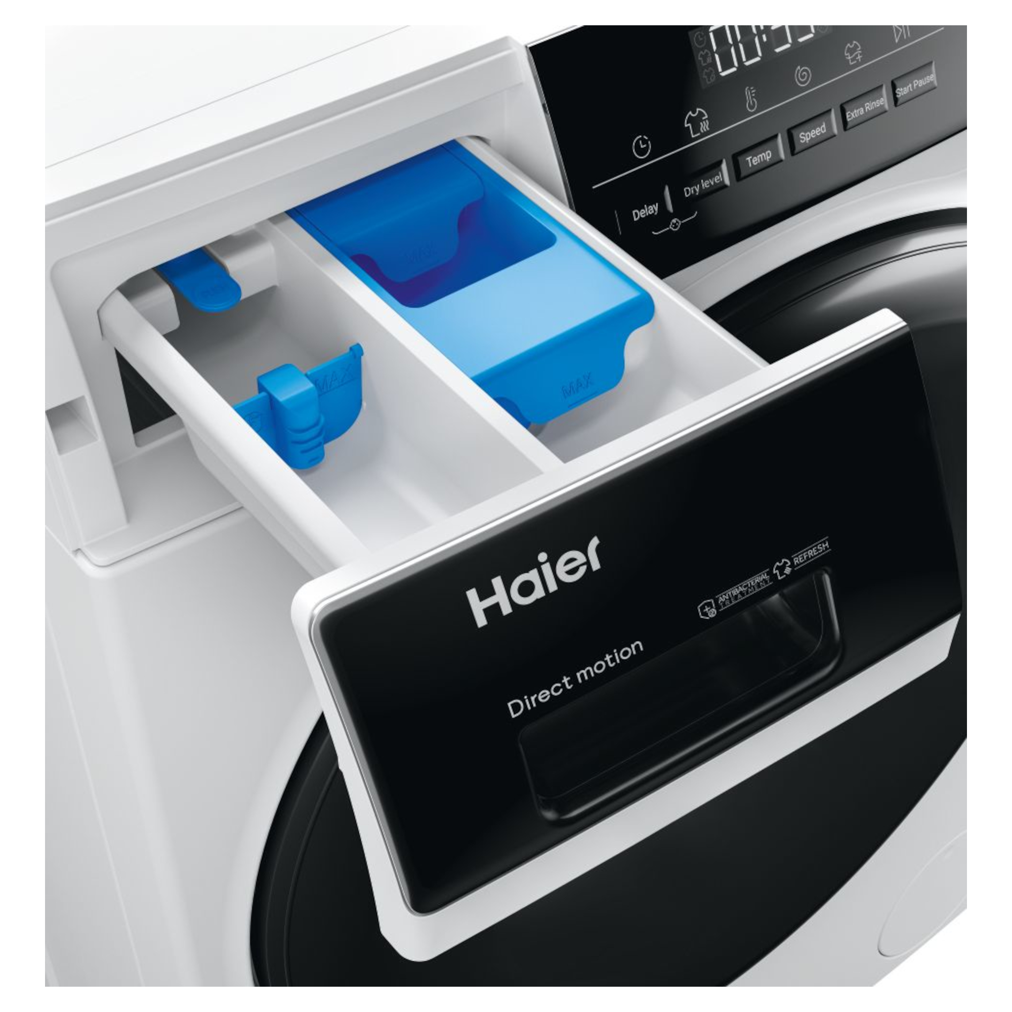 haier hwd90 b14939 freestanding 1400rpm washer dryer white Haier HWD90-B14939 Freestanding 1400rpm Washer Dryer - White