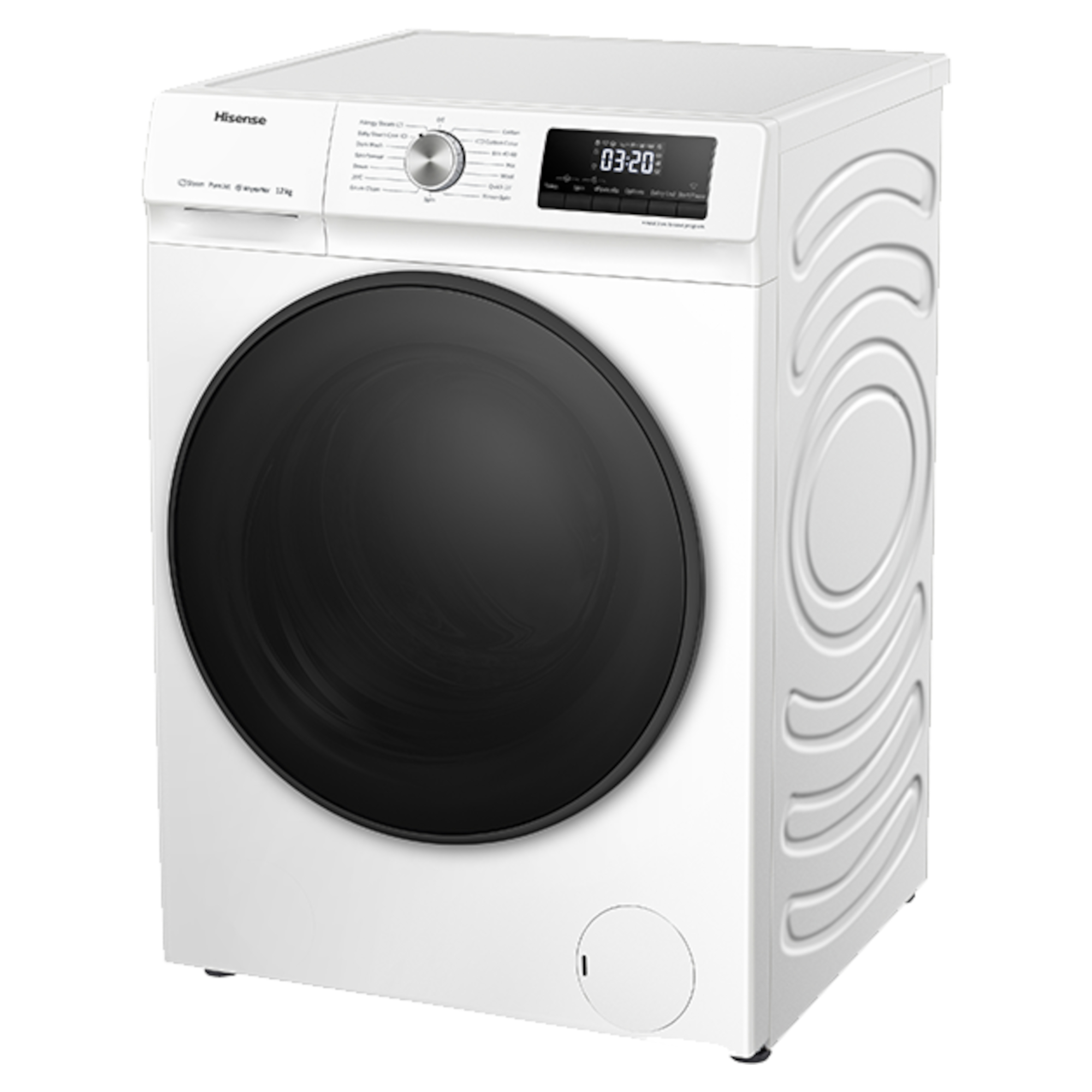 hisense wfqa1214evjm 12kg 1400rpm washing machine white Hisense WFQA1214EVJM 12kg 1400rpm Washing Machine - White
