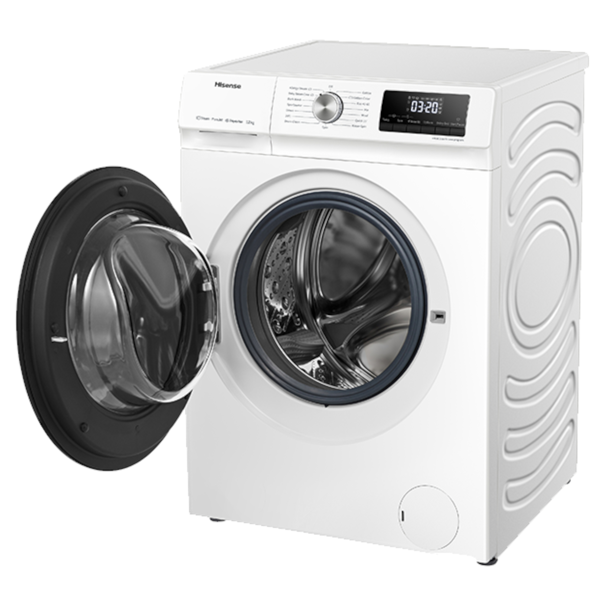 hisense wfqa1214evjm 12kg 1400rpm washing machine white Hisense WFQA1214EVJM 12kg 1400rpm Washing Machine - White