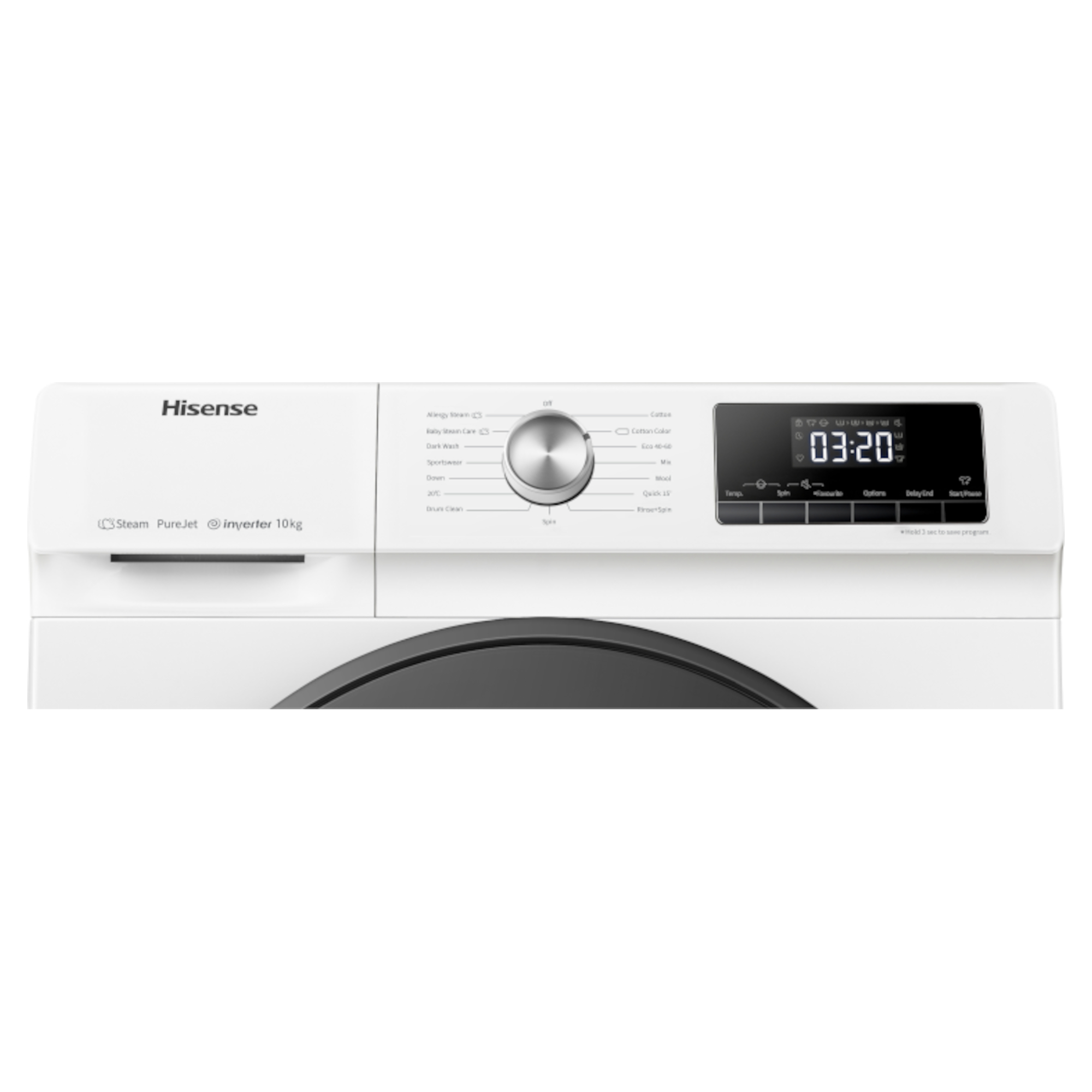 hisense wfqa9014evjm 9kg 1400rpm washing machine white Hisense WFQA9014EVJM 9kg 1400rpm Washing Machine - White