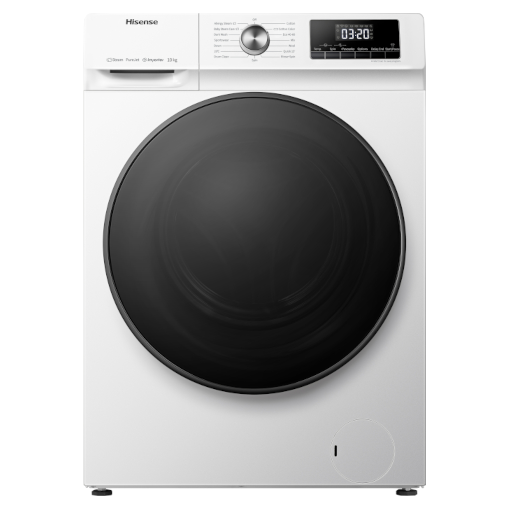 hisense wfqa9014evjm 9kg 1400rpm washing machine white Hisense WFQA9014EVJM 9kg 1400rpm Washing Machine - White
