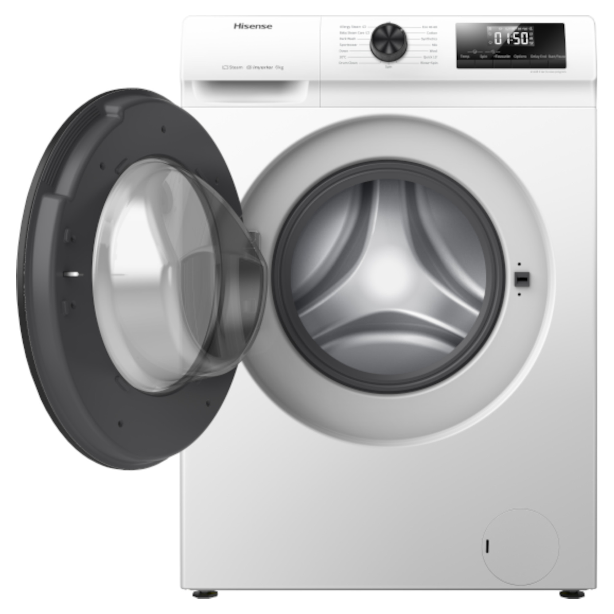 hisense wfqp7012evm 7kg load 1200rpm steam washing machine Hisense WFQP7012EVM 7kg Load 1200rpm Steam Washing Machine