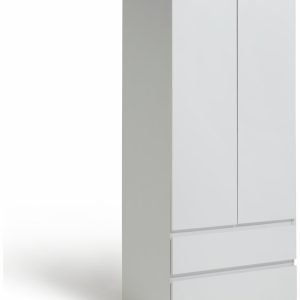 Home Jenson 2 Door 2 Drawer Wardrobe - Matte White