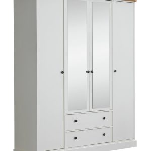 Home Kensington 4 Door 2 Drawer Wardrobe - Soft Grey