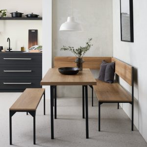 Home Loft Living Dining Table & 2 Benches