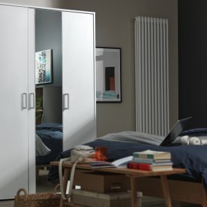 Home Oslo 3 Door Mirror Wardrobe - White