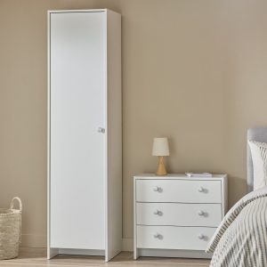 Home Seville 1 Door Wardrobe - White