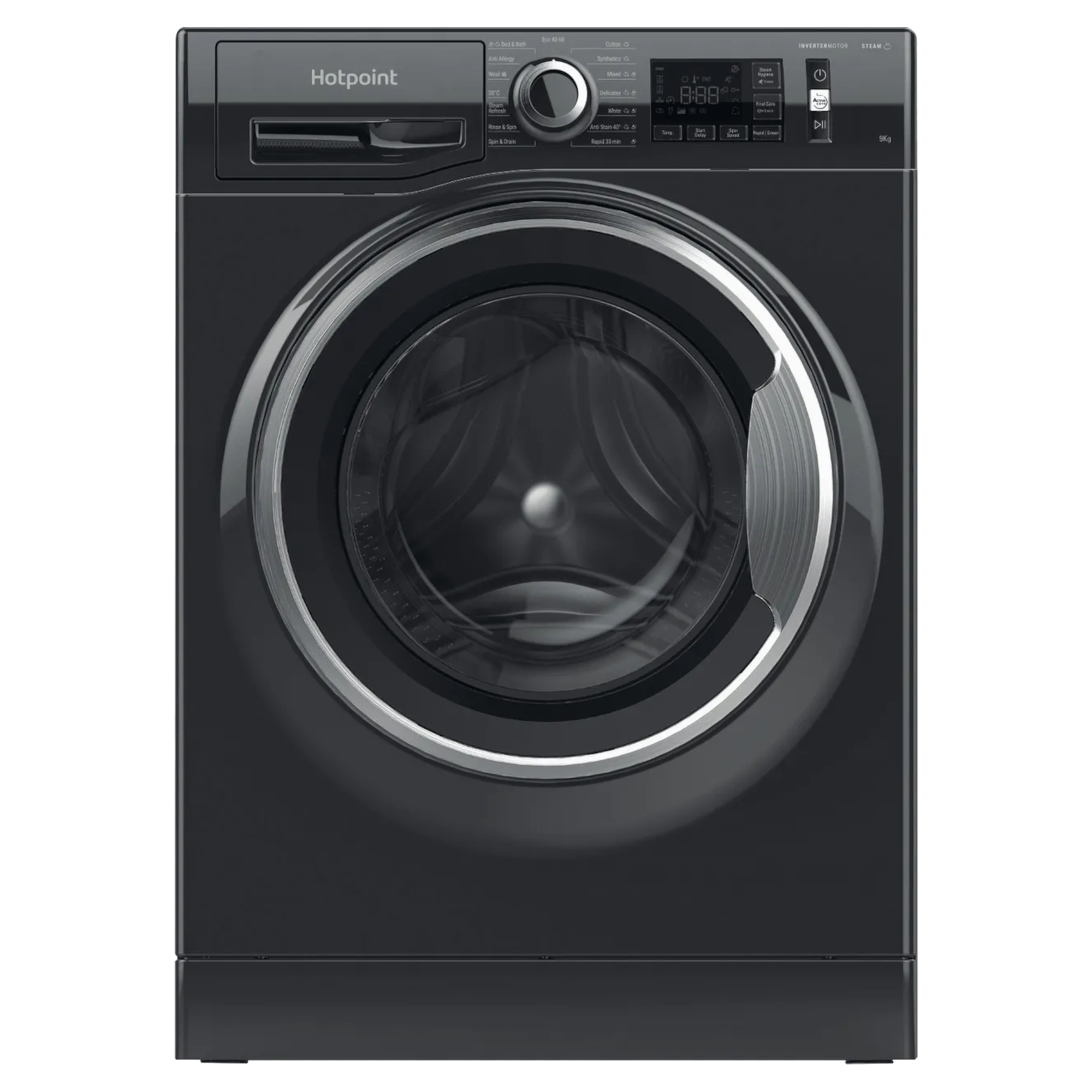 hotpoint activecare nm11 946 bcaukn 9kg washing machine black Hotpoint ActiveCare NM11 946 BCAUKN 9kg Washing Machine - Black
