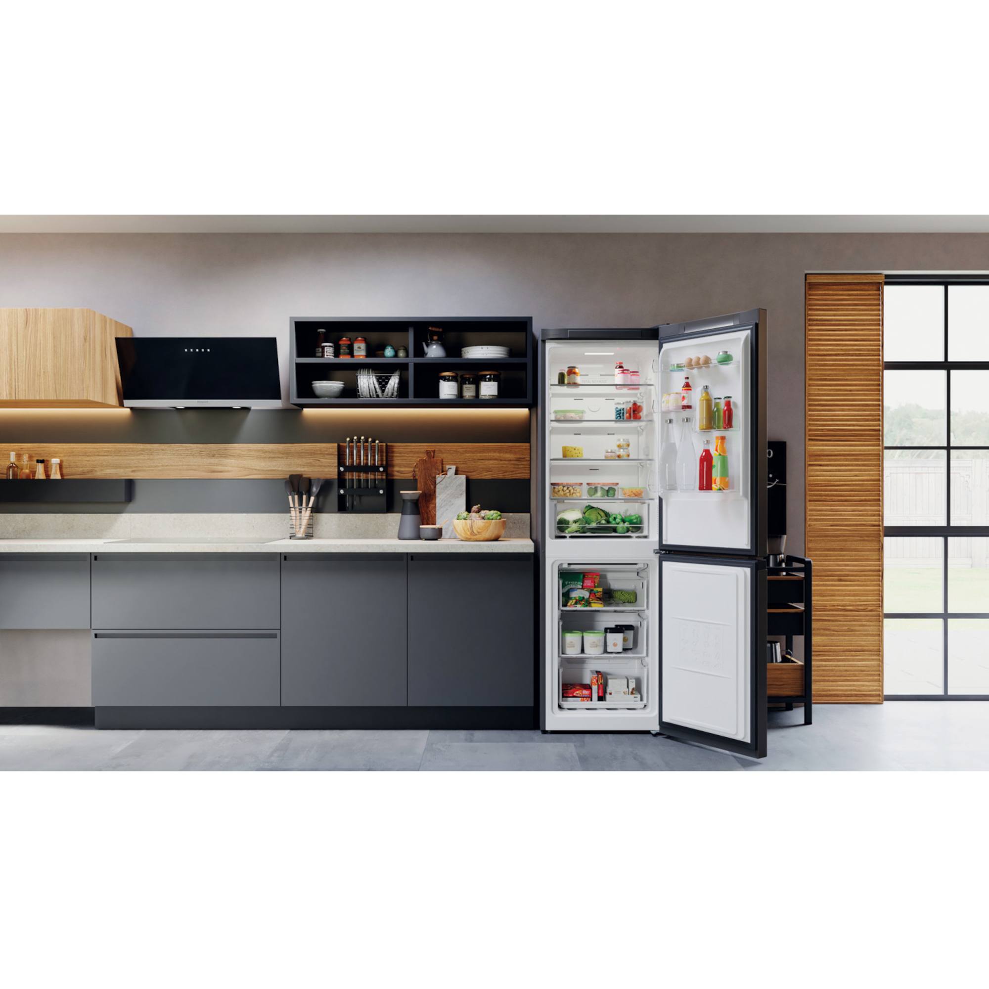 hotpoint h5x82osk total no frost fridge freezer silver Hotpoint H5X82OSK Total No Frost Fridge Freezer - Silver