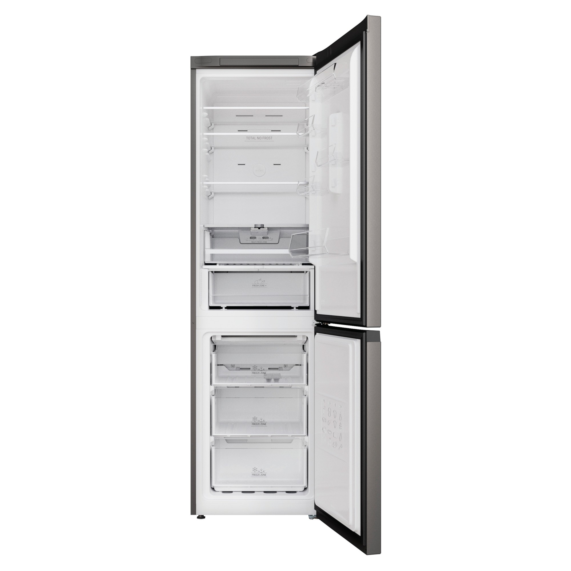 hotpoint h7x 93 tsk m total no frost fridge freezer silver black Hotpoint H7X 93 TSK M Total No Frost Fridge Freezer - Silver Black