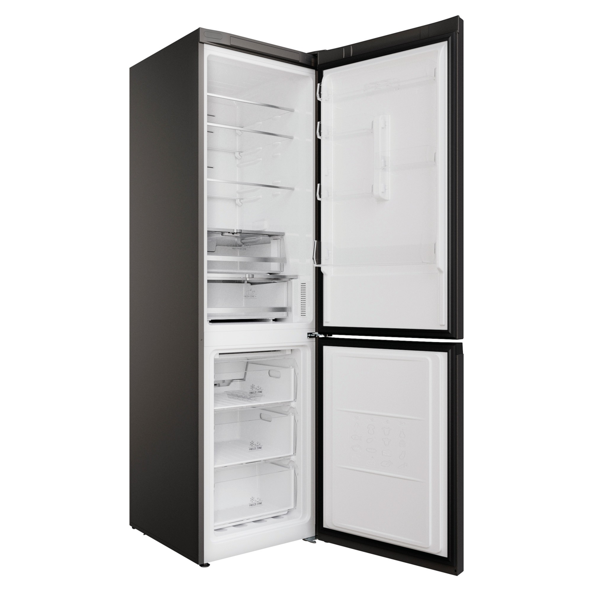 hotpoint h7x 93 tsk m total no frost fridge freezer silver black Hotpoint H7X 93 TSK M Total No Frost Fridge Freezer - Silver Black