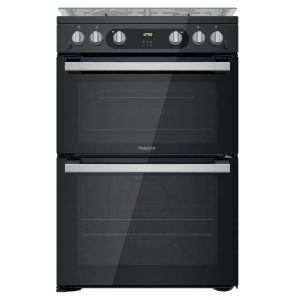 Hotpoint HDM67G0C2CBUK 600mm Freestanding Double Gas Cooker