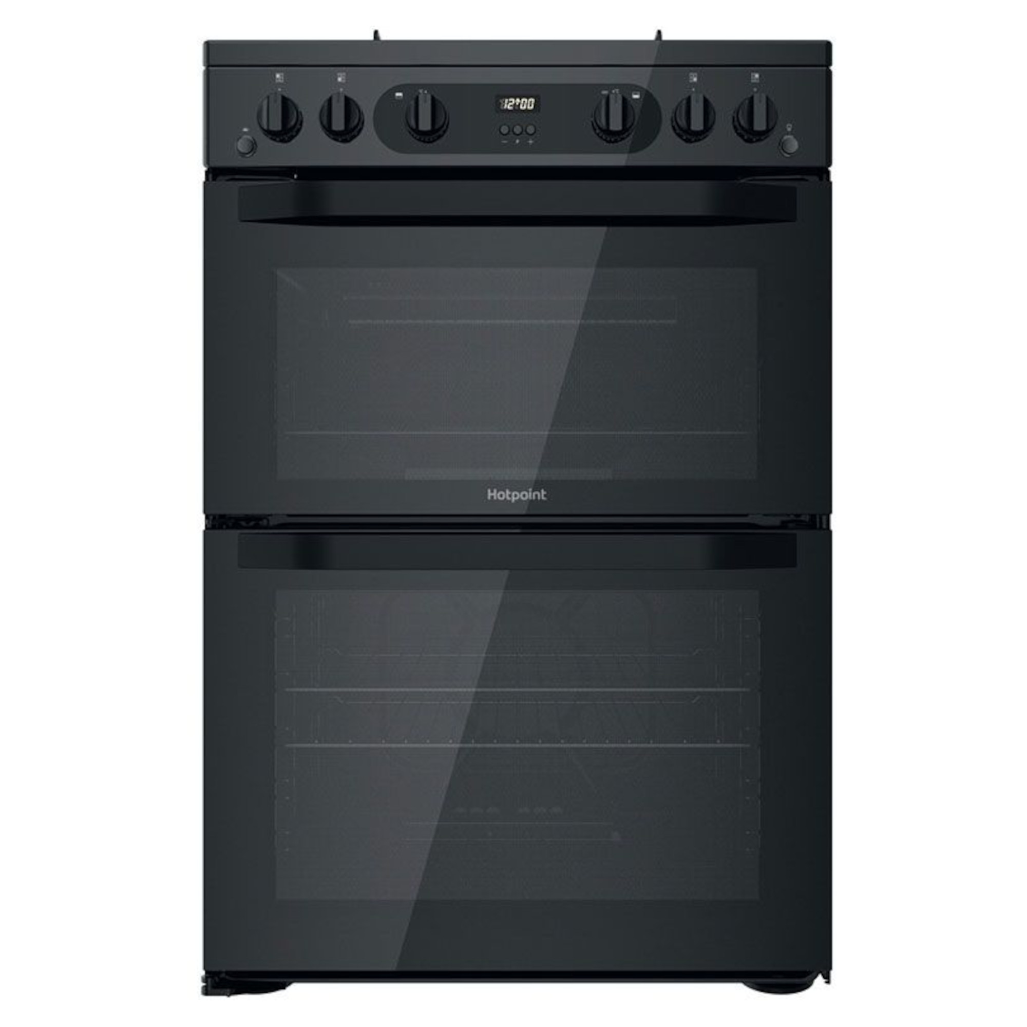 hotpoint hdm67g0cmbuk 600mm freestanding double gas cooker Hotpoint HDM67G0CMBUK 600mm Freestanding Double Gas Cooker