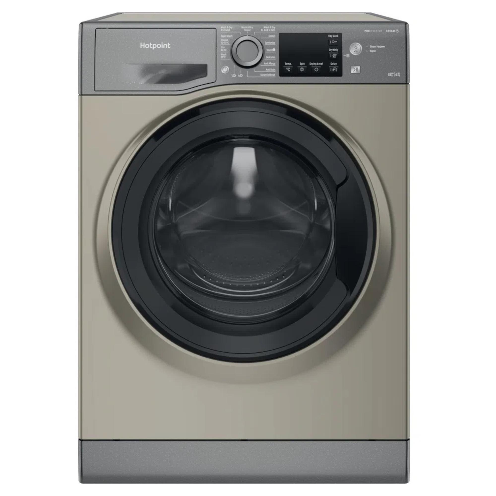 hotpoint ndb8635gkuk 8+6kg washer dryer graphite Hotpoint NDB8635GKUK 8+6kg Washer Dryer - Graphite