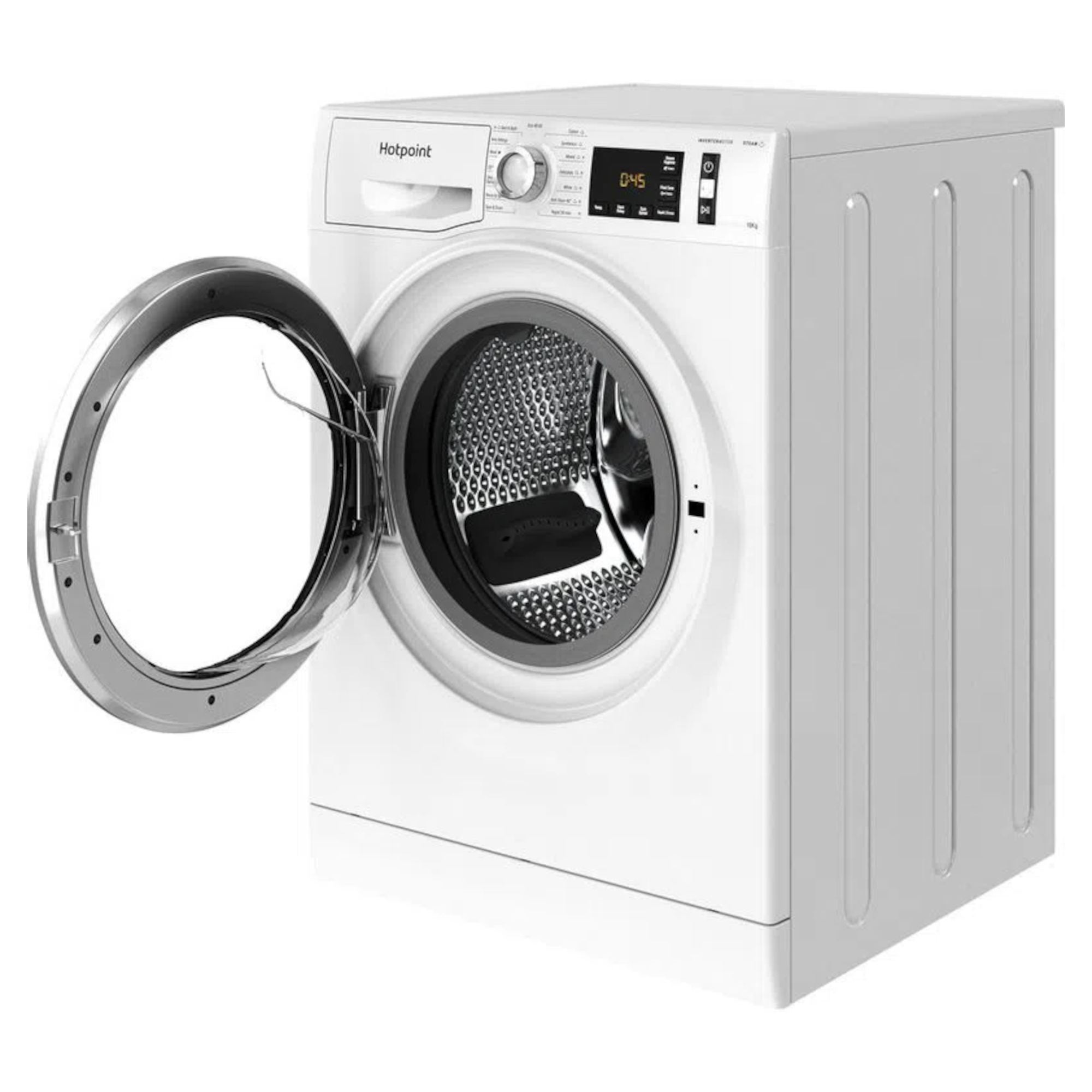 hotpoint nm111046wcaukn 10kg freestanding washing machine in white Hotpoint NM111046WCAUKN 10kg Freestanding Washing Machine In White
