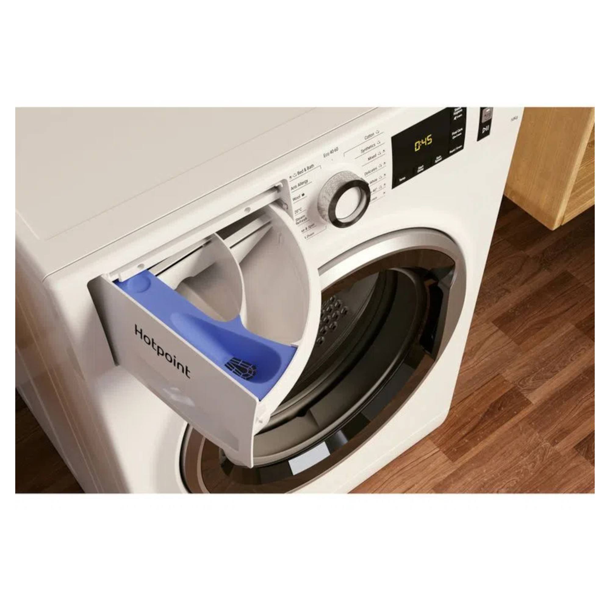 hotpoint nm111046wcaukn 10kg freestanding washing machine in white Hotpoint NM111046WCAUKN 10kg Freestanding Washing Machine In White