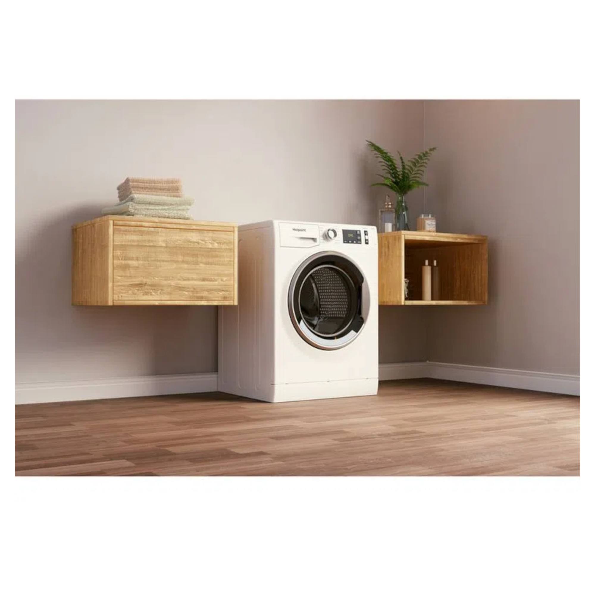 hotpoint nm111046wcaukn 10kg freestanding washing machine in white Hotpoint NM111046WCAUKN 10kg Freestanding Washing Machine In White