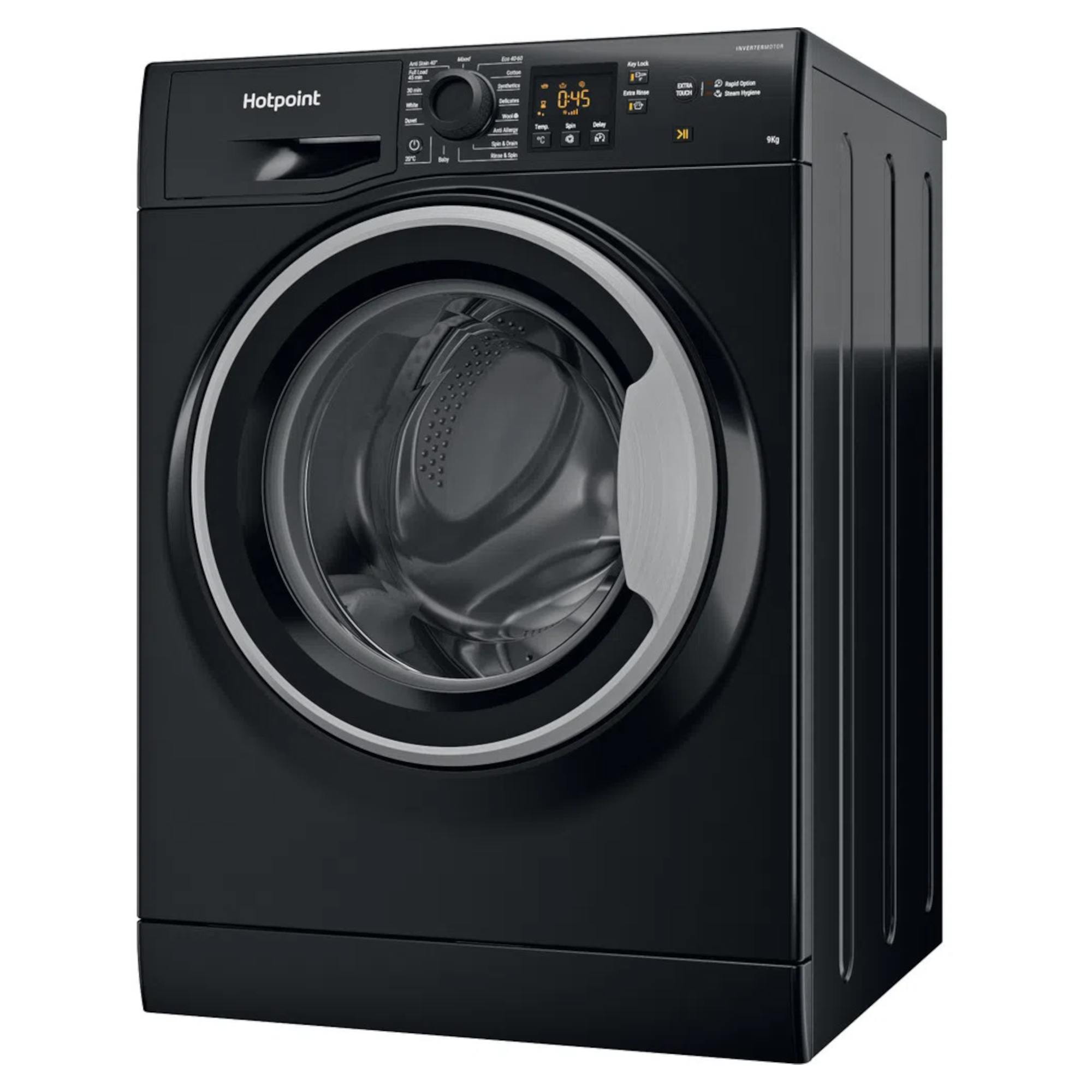 hotpoint nswf945cbsukn 9kg 1400rpm washing machine black Hotpoint NSWF945CBSUKN 9kg 1400rpm Washing Machine - Black