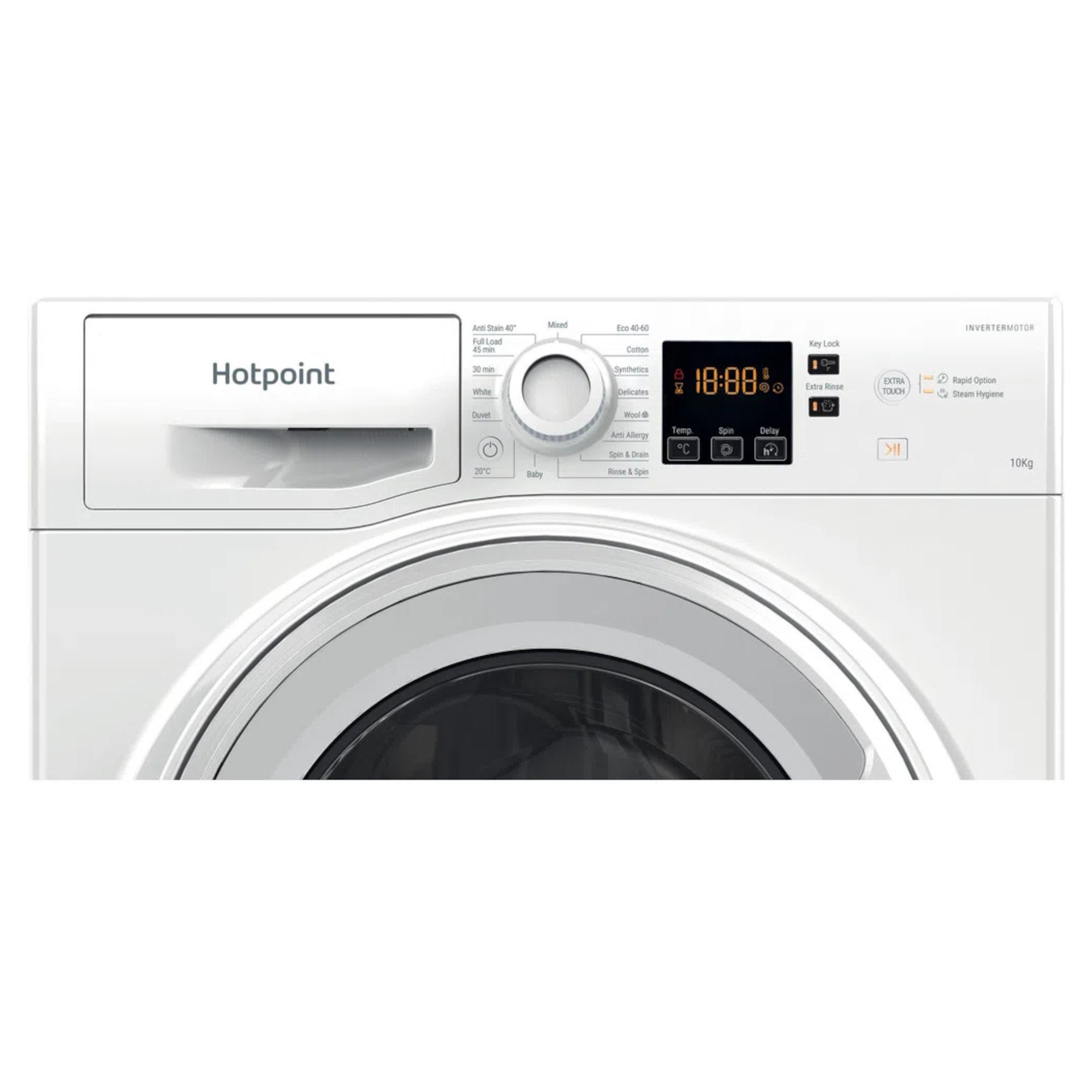 hotpoint nswm 1045c w uk n 10kg 1400rpm washing machine white Hotpoint NSWM 1045C W UK N 10kg 1400rpm Washing Machine - White